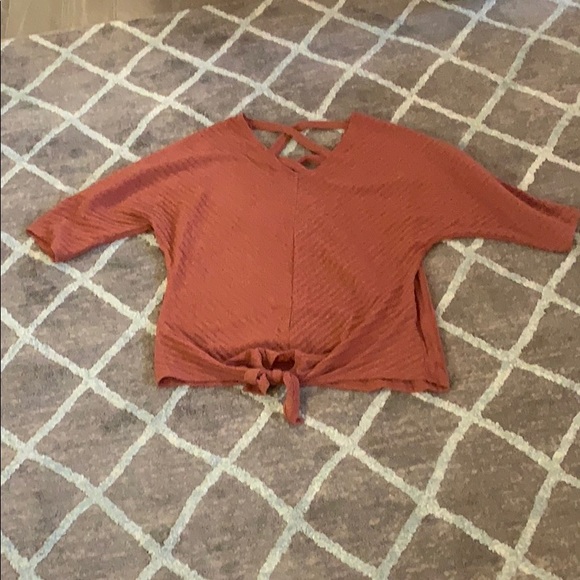 Knit crisscross back ties in front unique vintage style - Picture 2 of 6